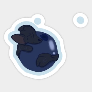 Sable Hugging a Blueberry Sticker